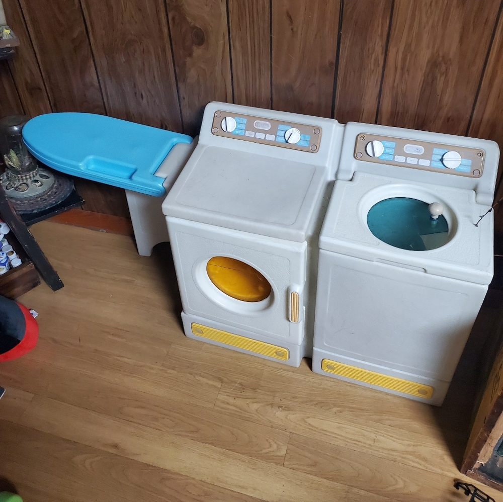 Vintage little tikes washer dryer and iron board combo RARE